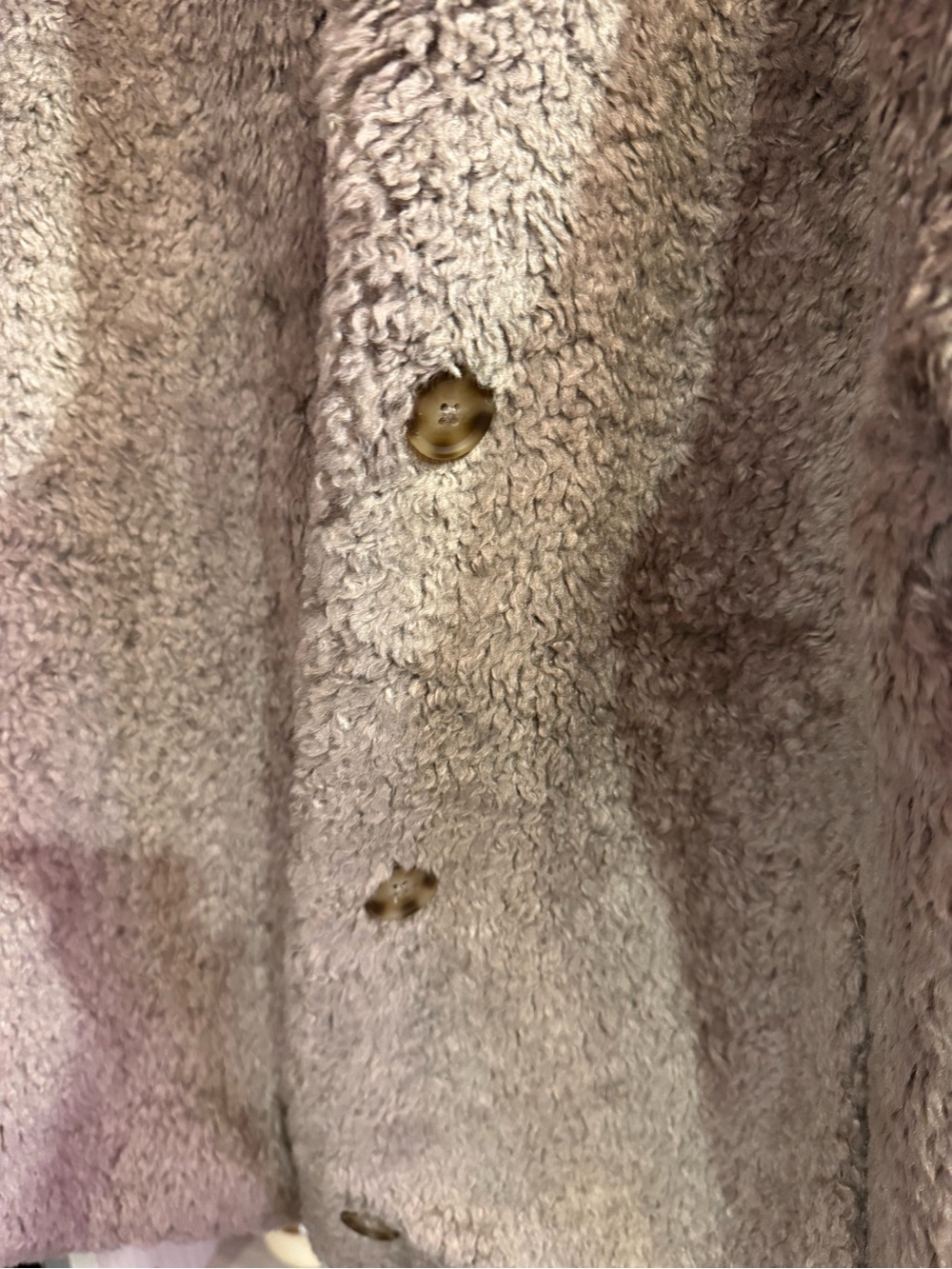Abercrombie Taupe Sherpa Button-Up Jacket - Large - Picture 3 of 4